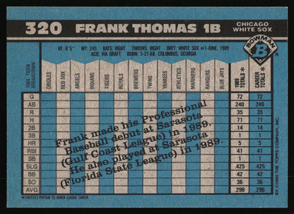 1990 Bowman #320 Frank Thomas