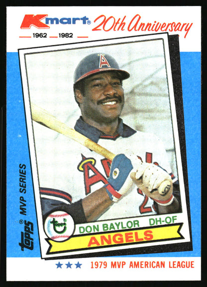 1982 Topps Kmart 20th Anniversary AL & NL MVP's #35 Don Baylor