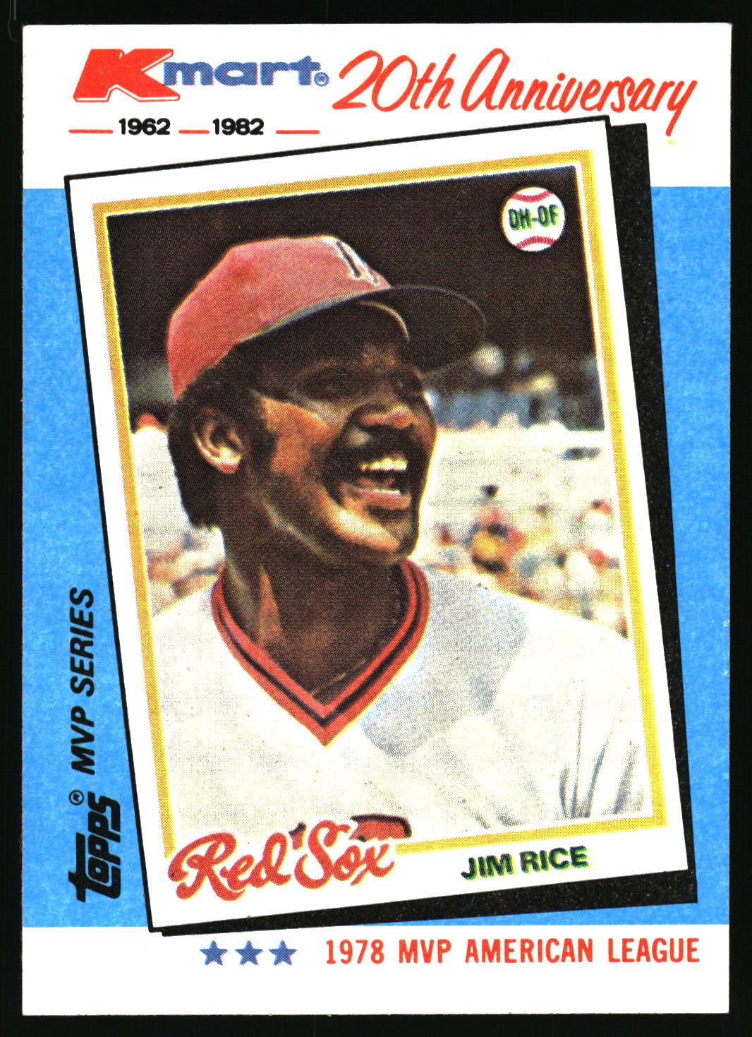 1982 Topps Kmart 20th Anniversary AL & NL MVP's #33 Jim Rice