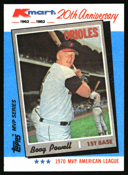 1982 Topps Kmart 20th Anniversary AL & NL MVP's #17 Boog Powell