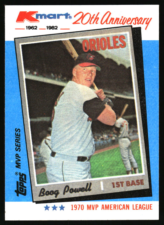 1982 Topps Kmart 20th Anniversary AL & NL MVP's #17 Boog Powell