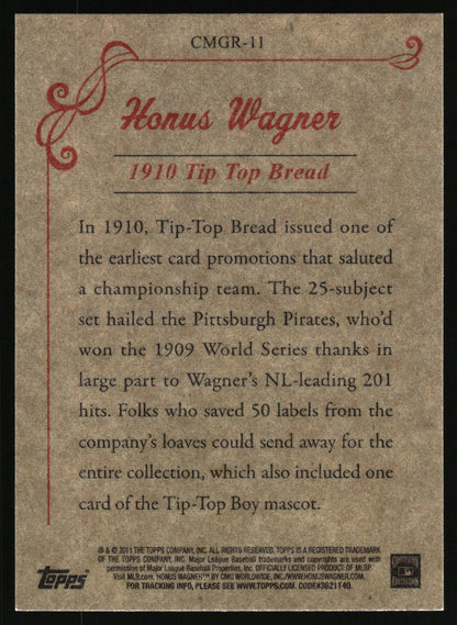 2011 Topps #CMGR-11 Honus Wagner CMG Reprints