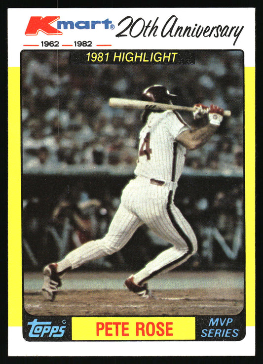 1982 Topps Kmart 20th Anniversary AL & NL MVP's #44 Pete Rose