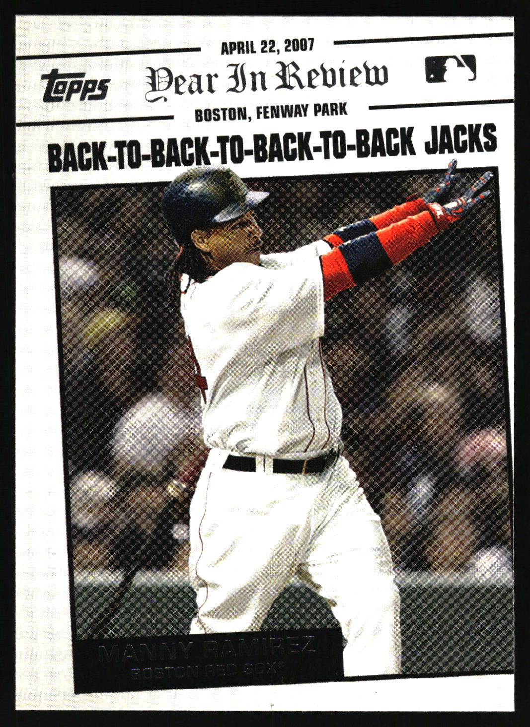 2008 Topps #YR22 Manny Ramirez Year in Review