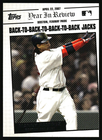 2008 Topps #YR22 Manny Ramirez Year in Review