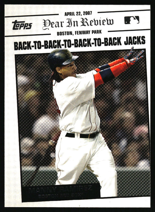 2008 Topps #YR22 Manny Ramirez Year in Review