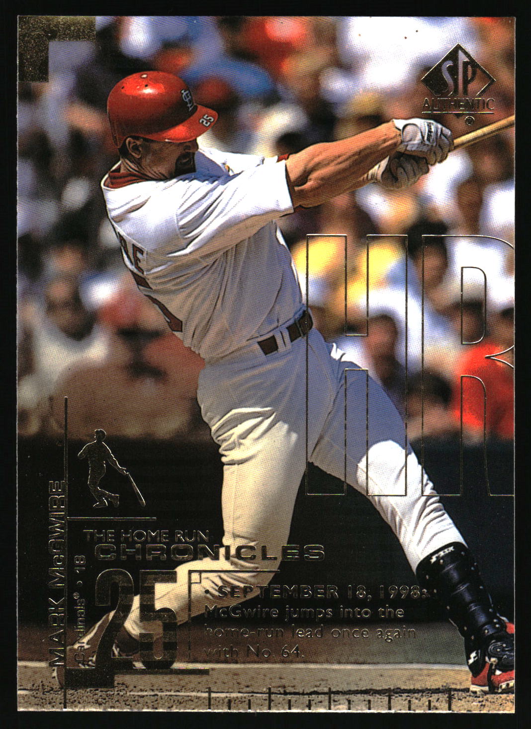 1999 SP Authentic #HR64 Mark McGwire Home Run Chronicles