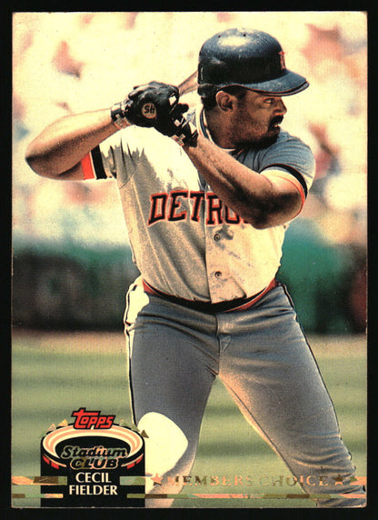 1992 Stadium Club #599 Cecil Fielder