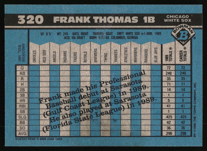1990 Bowman #320 Frank Thomas