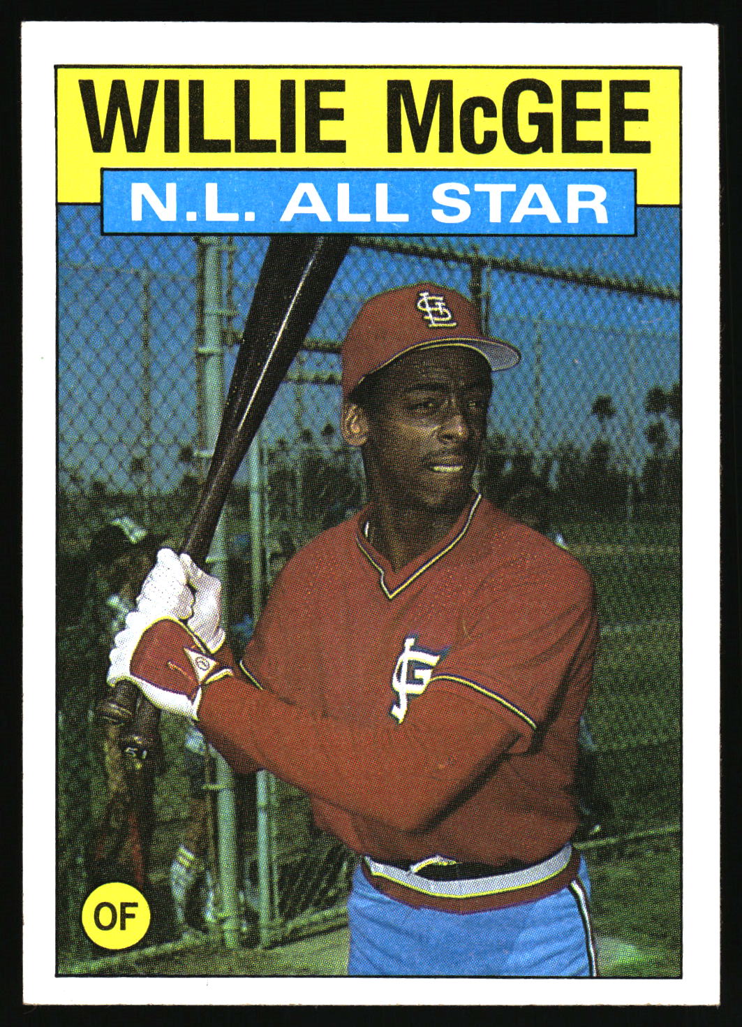 1986 Topps #707 Willie McGee