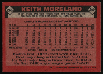 1986 Topps #266 Keith Moreland