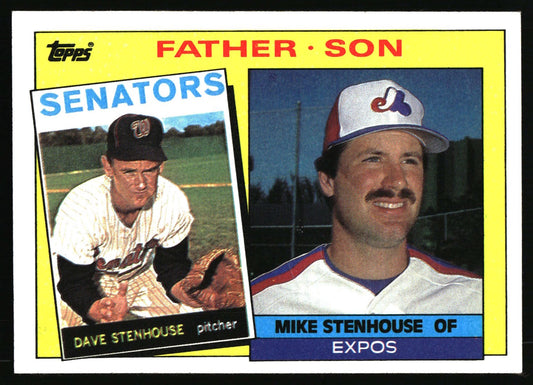 1985 Topps #141 Dave Stenhouse / Mike Stenhouse F&S