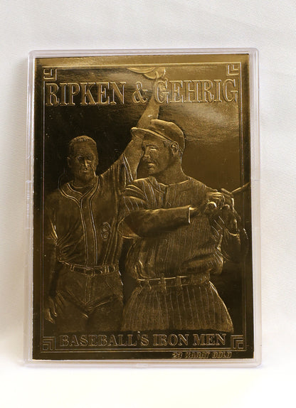 1995 Bleachers 23KT Cal Ripken 2131 #NNO Cal Ripken Jr. / Lou Gehrig #/6433