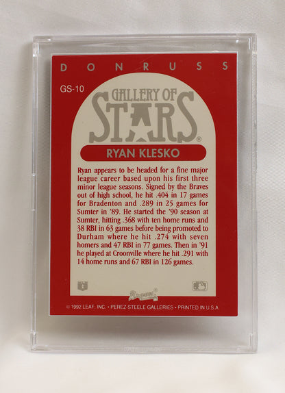 1992 Triple Play #GS-10 Ryan Klesko Gallery of Stars