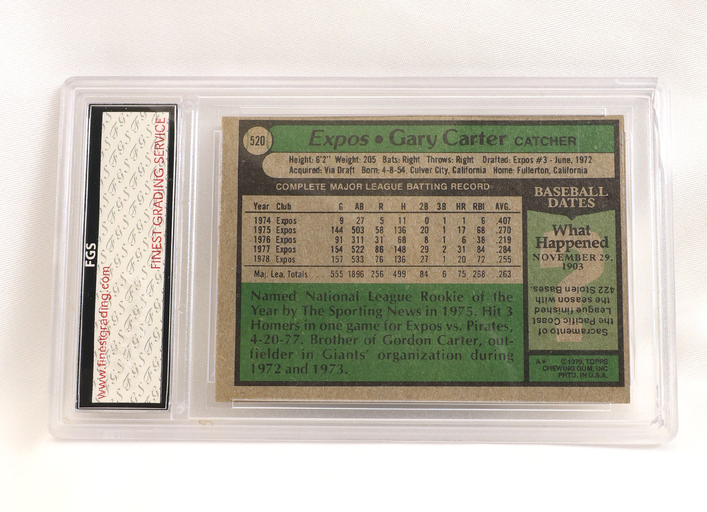 1979 Topps #520 Gary Carter