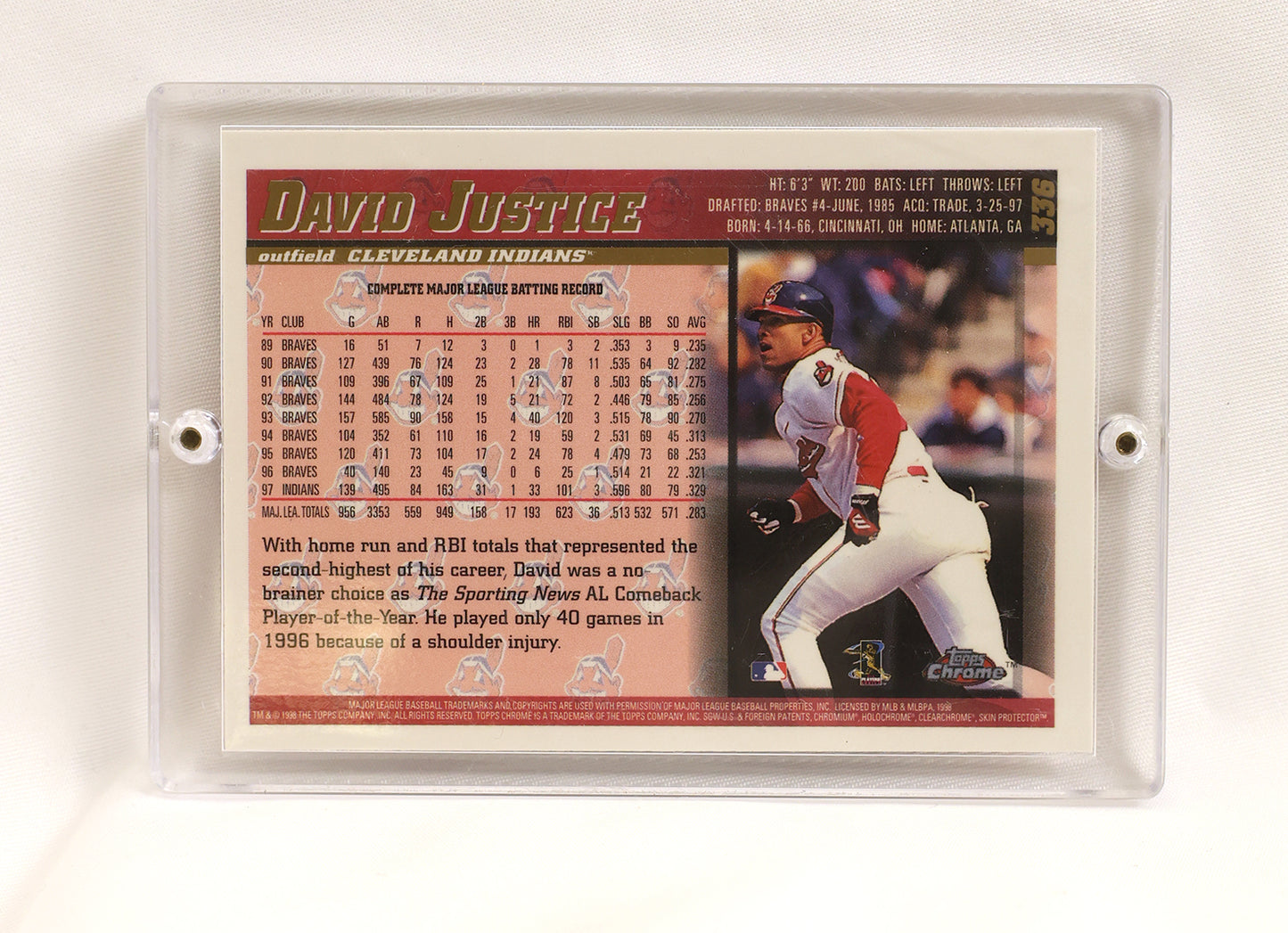 1998 Topps #336 David Justice