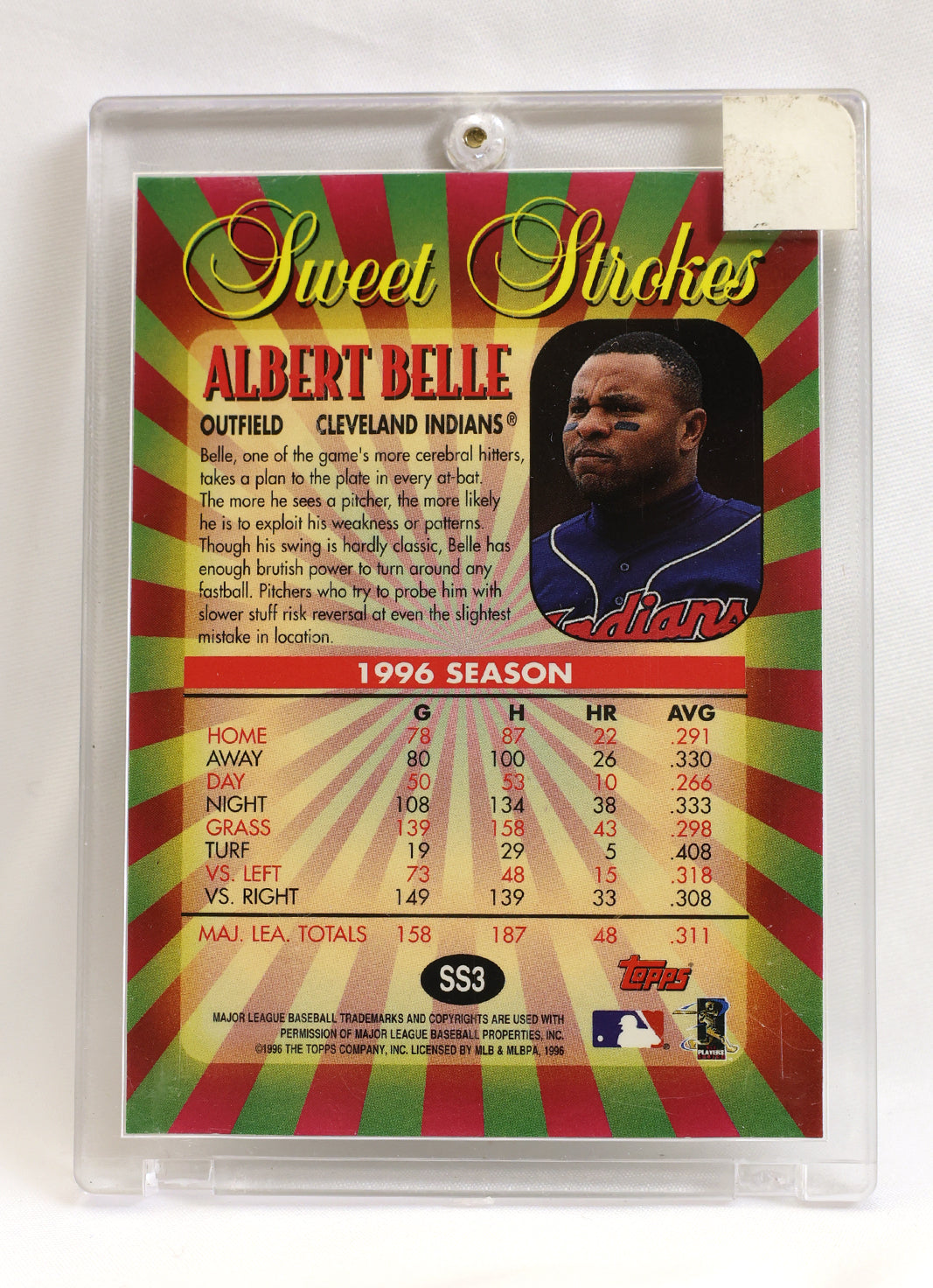 1997 Topps #SS3 Albert Belle Sweet Strokes