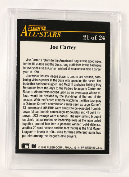 1992 Fleer #21 Joe Carter All-Stars