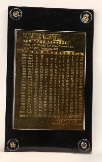 1996 Gold Performance 22KT Gold #NNO Babe Ruth