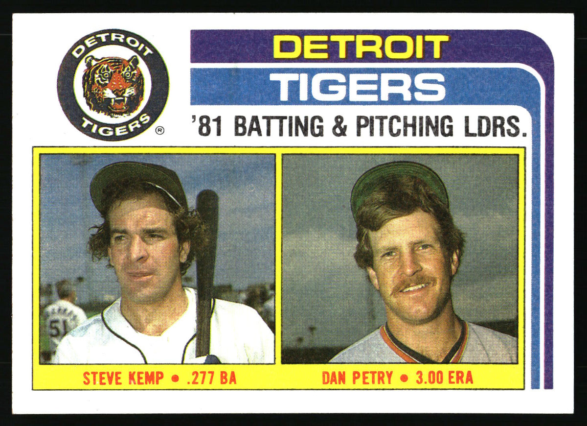 1982 Topps #666 Tigers Leaders / Checklist (Steve Kemp / Dan Petry)