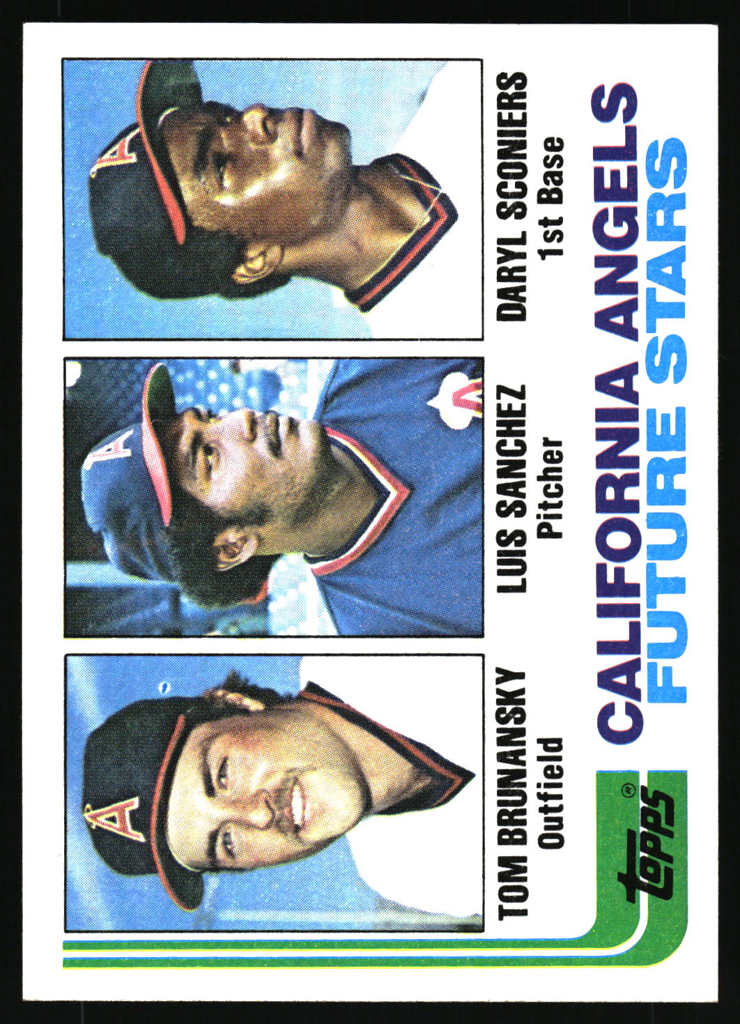 1982 Topps #653 (Tom Brunansky / Luis Sanchez / Daryl Sconiers)