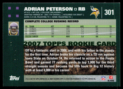 2007 Topps #301 Adrian Peterson