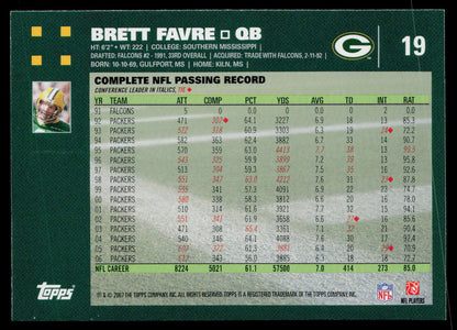 2007 Topps #19 Brett Favre