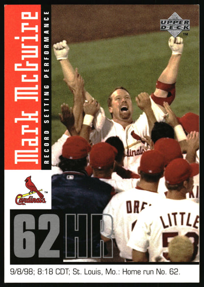 1998 Upper Deck Mark McGwire's Chase for 62