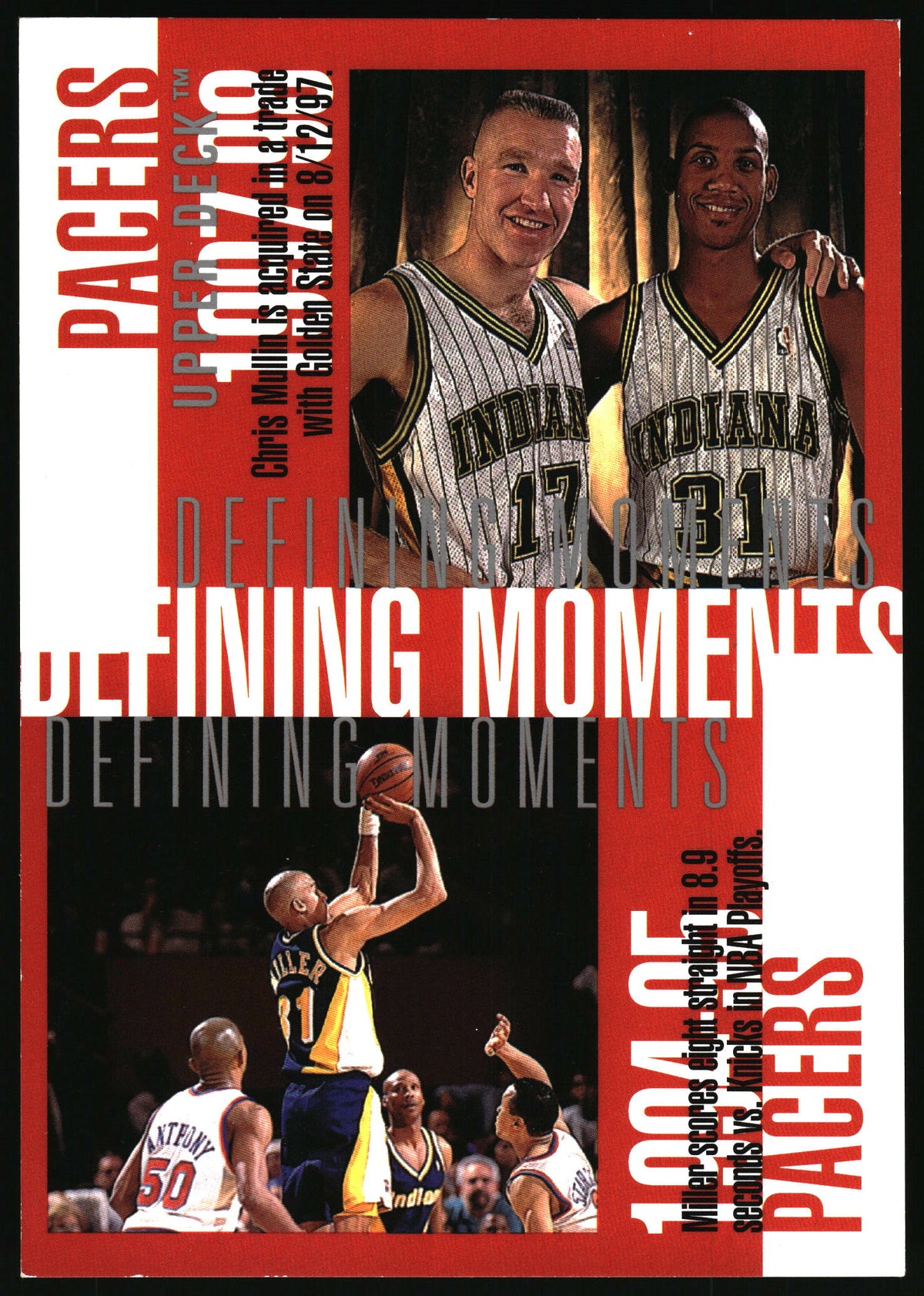 1997-98 Upper Deck #341 Indiana Pacers