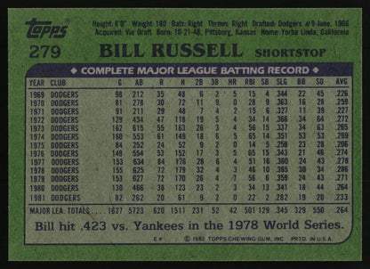 1982 Topps #279 Bill Russell