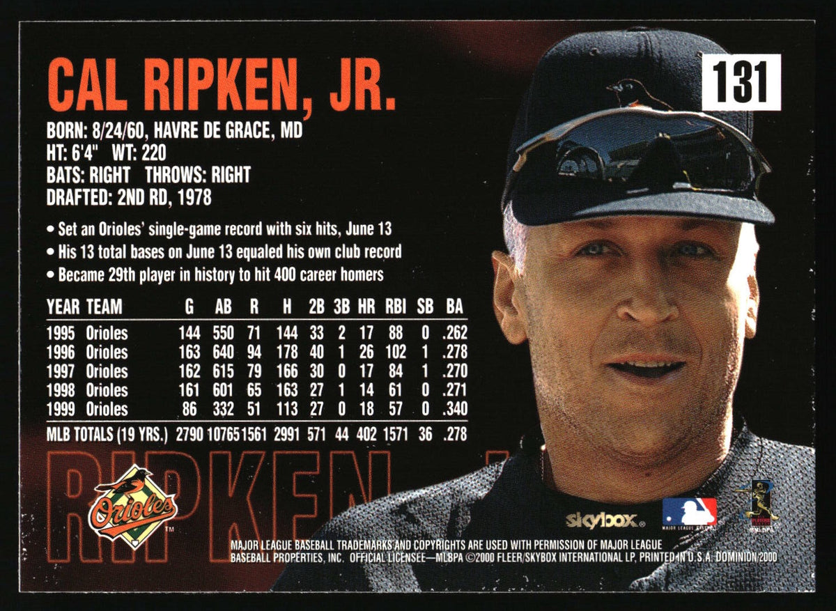 2000 SkyBox Dominion #131 Cal Ripken Jr.