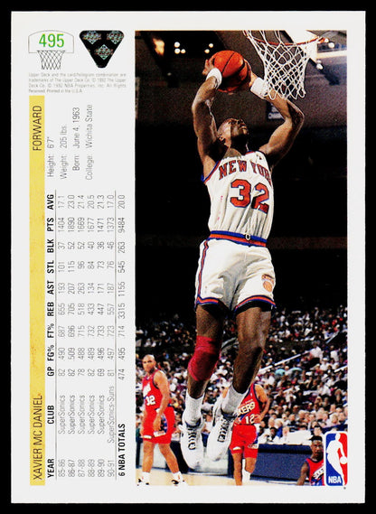 1991-92 Upper Deck #495 Xavier McDaniel