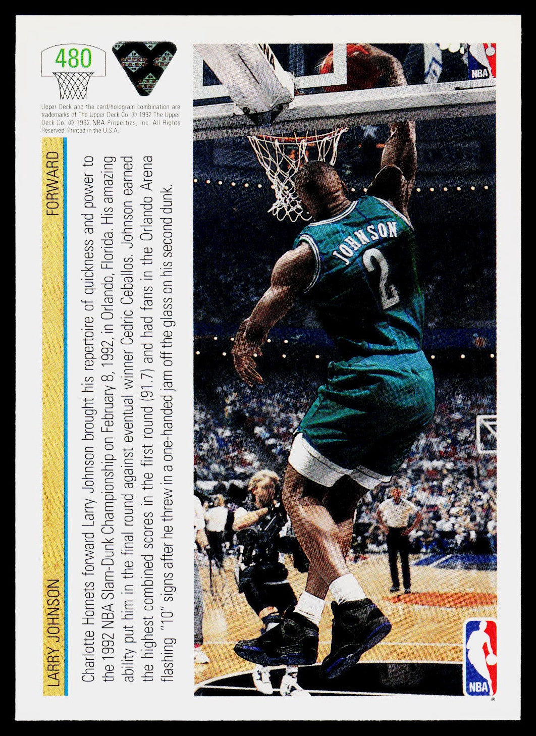 1991-92 Upper Deck #480 Larry Johnson