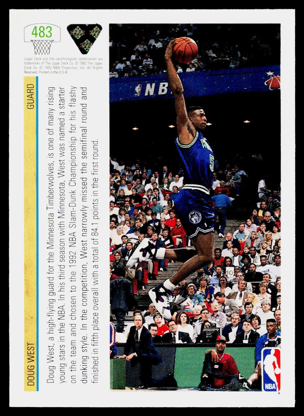 1991-92 Upper Deck #483 Doug West