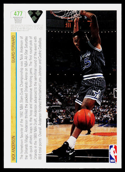 1991-92 Upper Deck #477 Nick Anderson