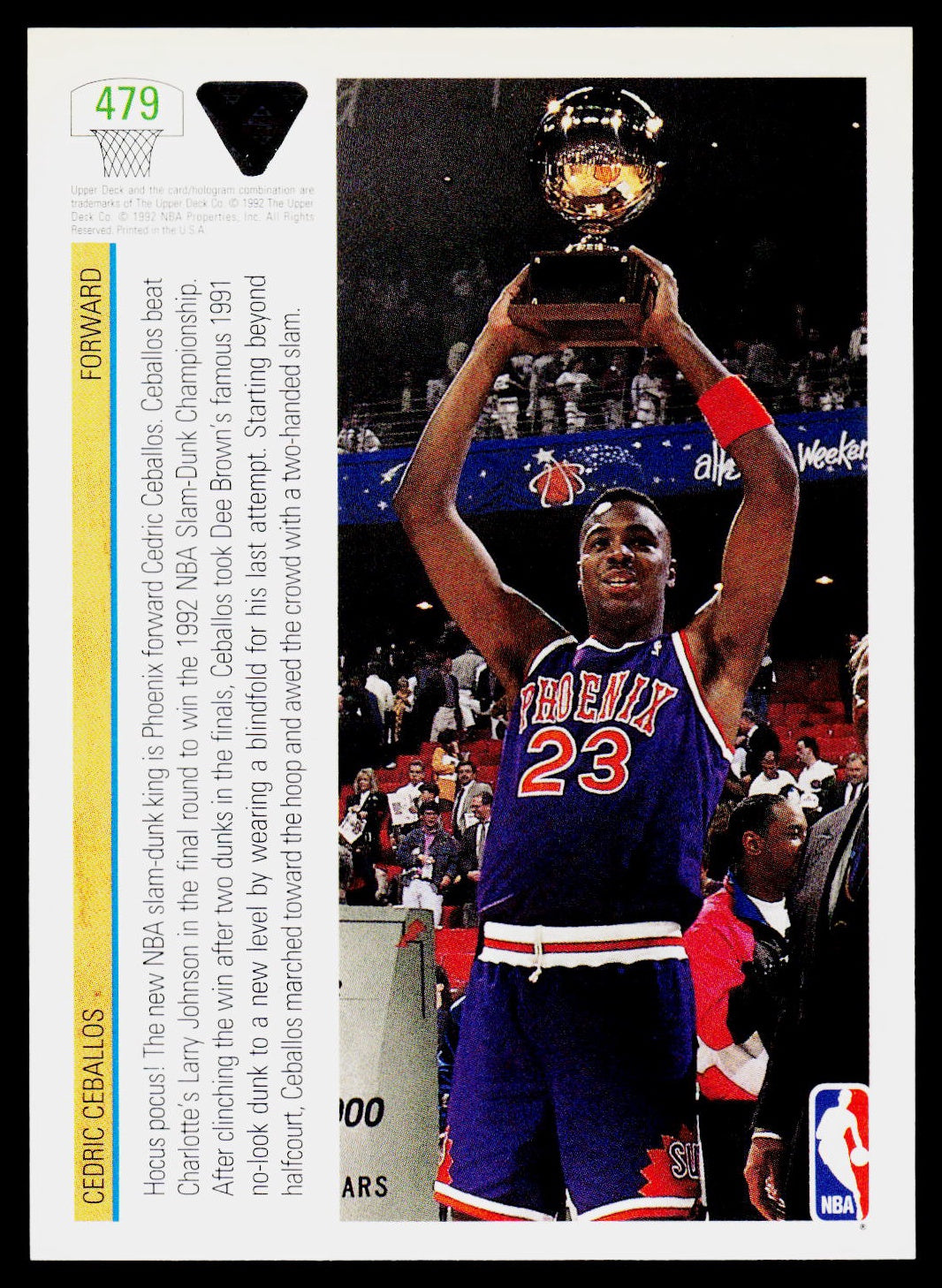 1991-92 Upper Deck #479 Cedric Ceballos