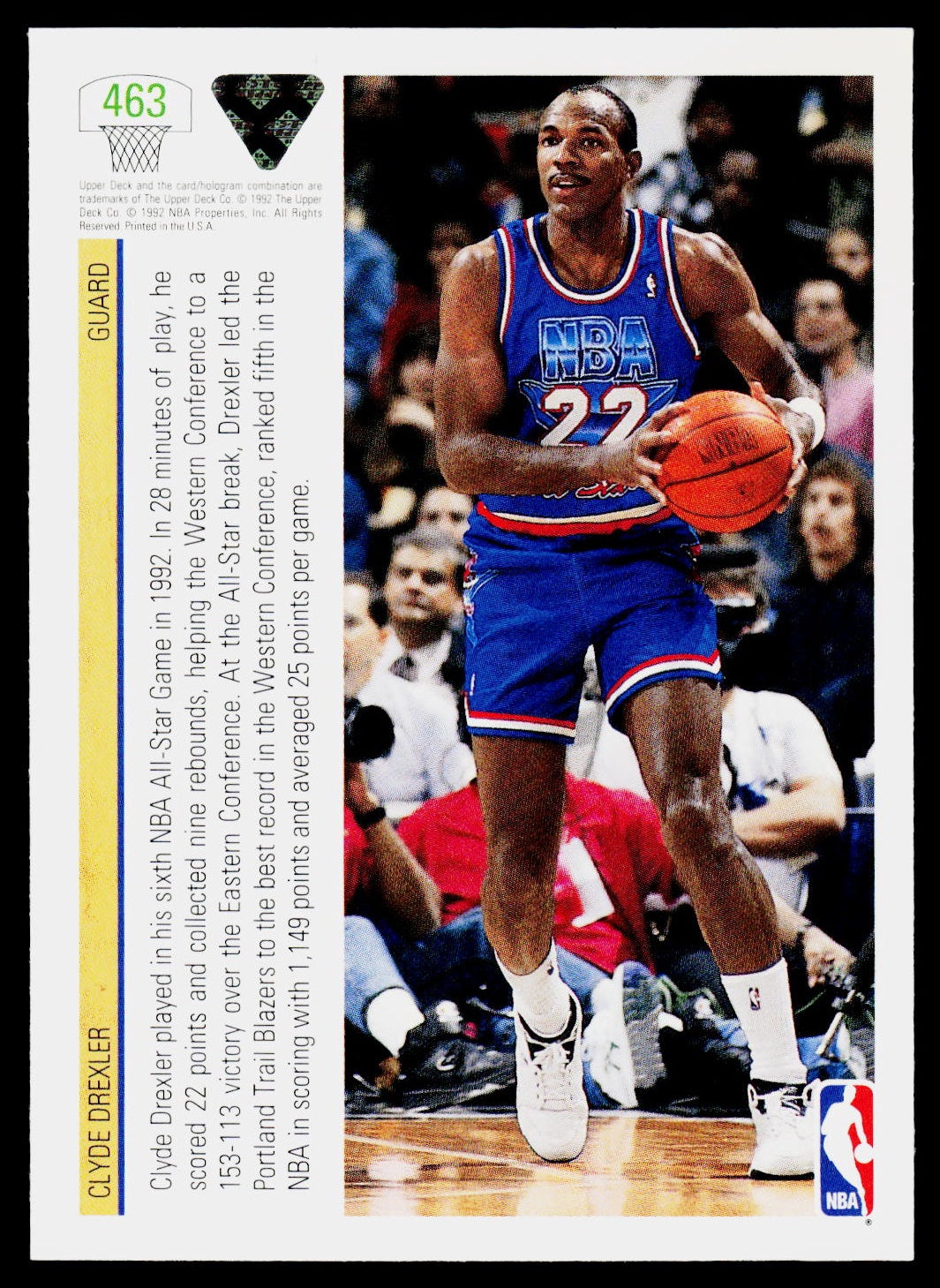 1991-92 Upper Deck #463 Clyde Drexler