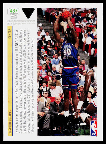 1991-92 Upper Deck #467 David Robinson