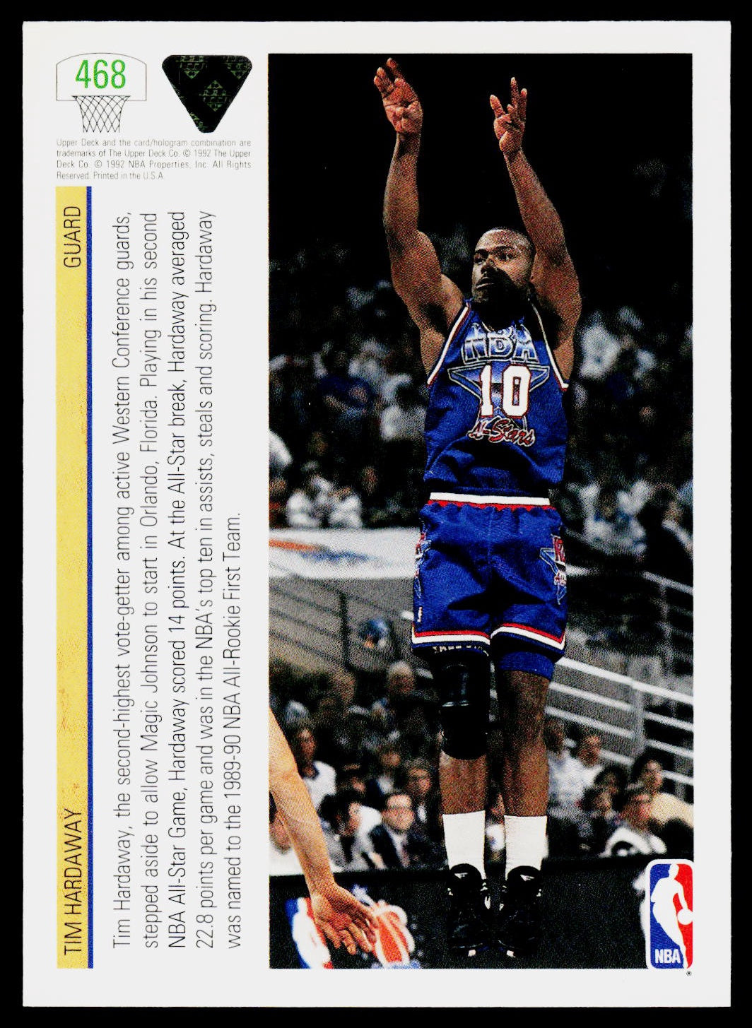 1991-92 Upper Deck #468 Tim Hardaway