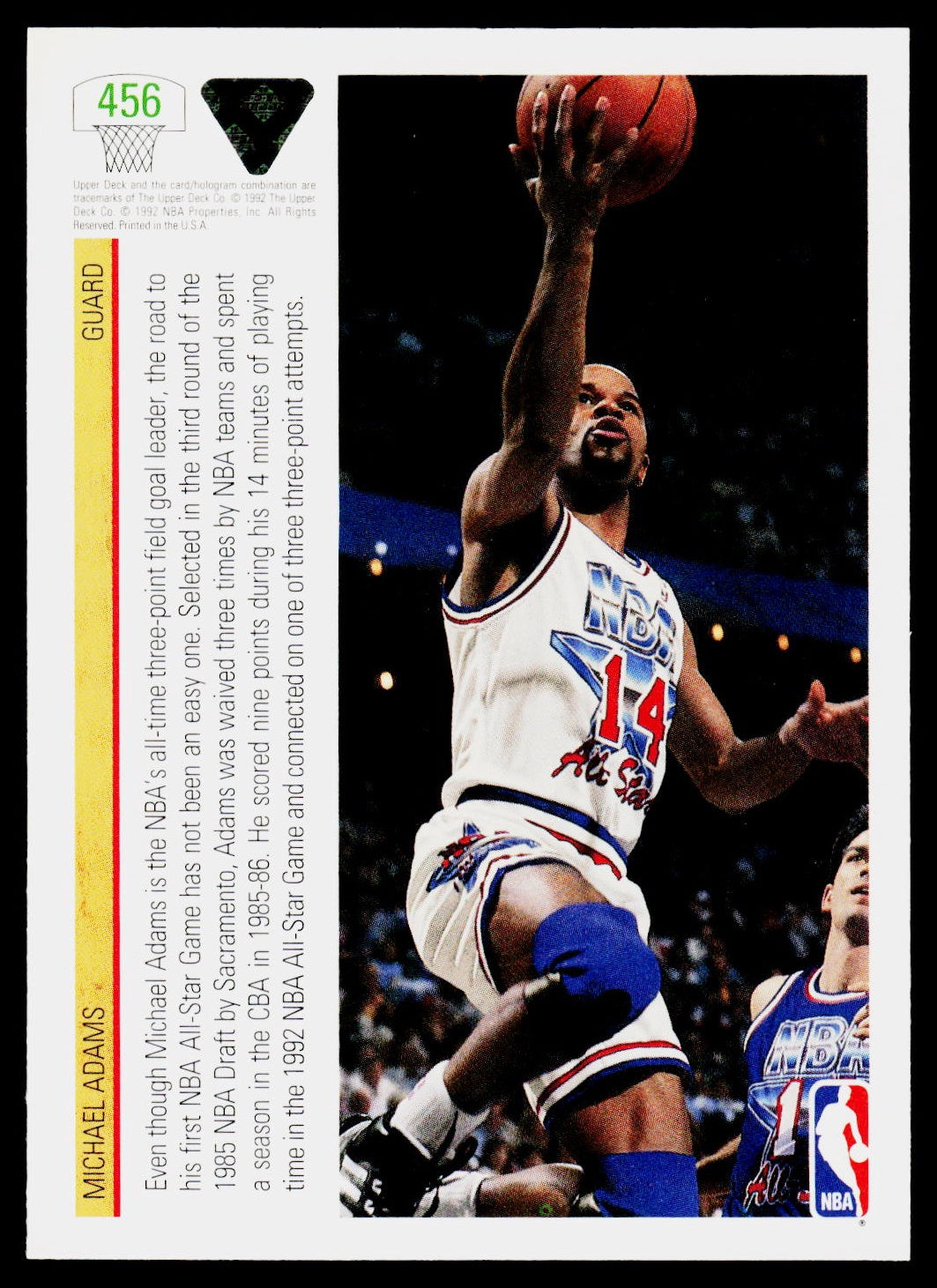 1991-92 Upper Deck #456 Michael Adams