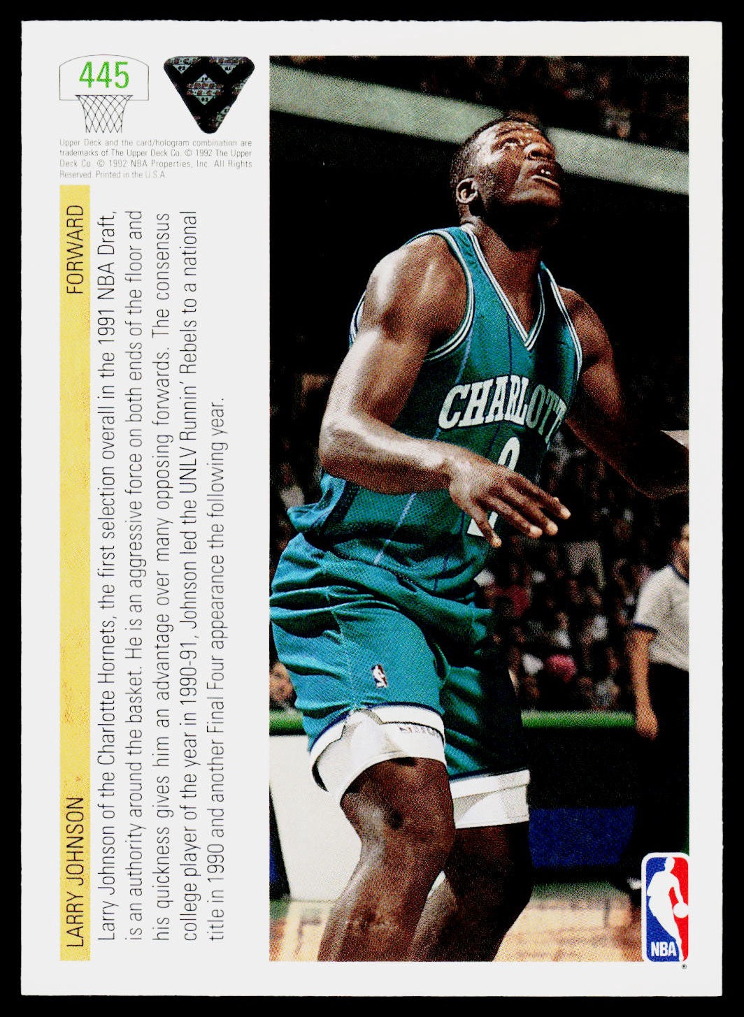 1991-92 Upper Deck #445 Larry Johnson