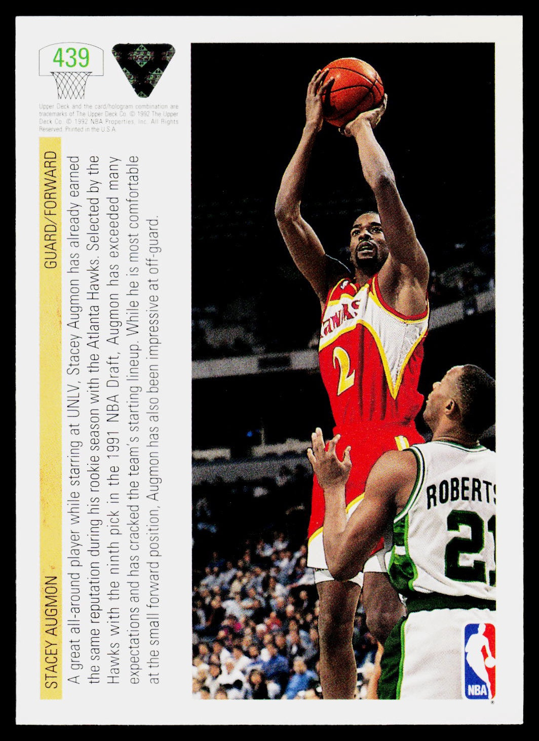 1991-92 Upper Deck #439 Stacey Augmon