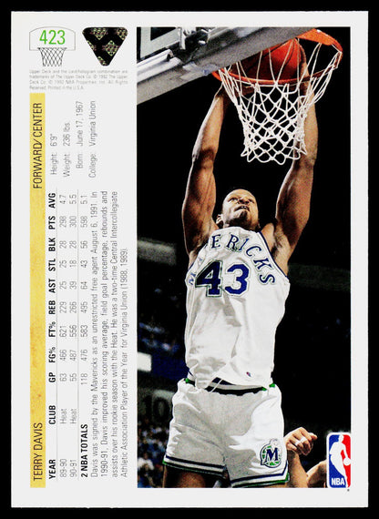 1991-92 Upper Deck #423 Terry Davis