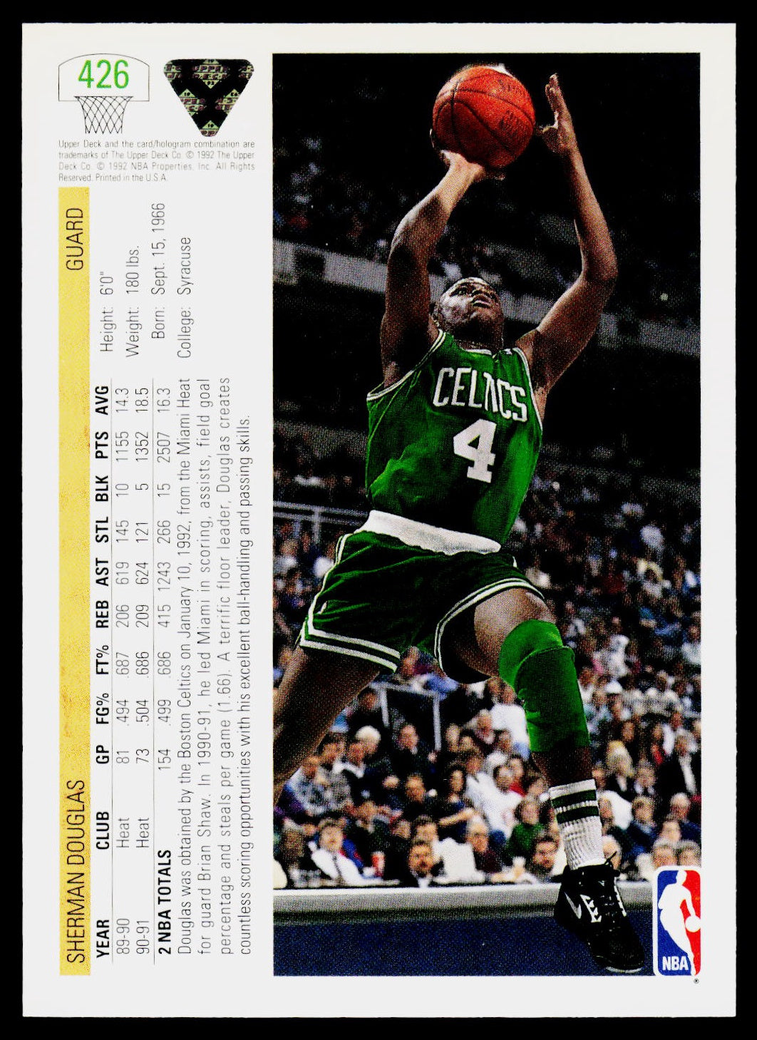 1991-92 Upper Deck #426 Sherman Douglas