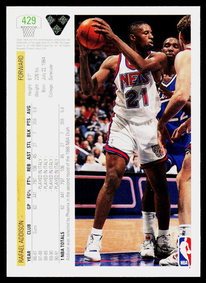 1991-92 Upper Deck #429 Rafael Addison