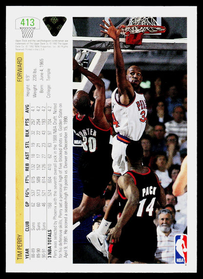 1991-92 Upper Deck #413 Tim Perry