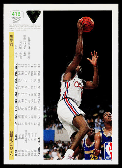 1991-92 Upper Deck #416 James Edwards