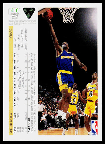 1991-92 Upper Deck #410 Vincent Askew