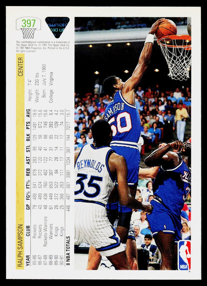 1991-92 Upper Deck #397 Ralph Sampson