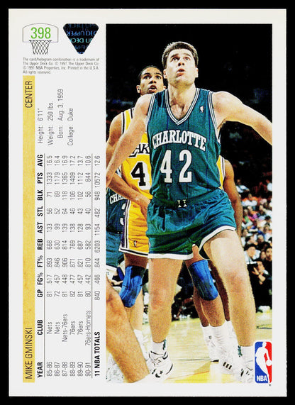 1991-92 Upper Deck #398 Mike Gminski